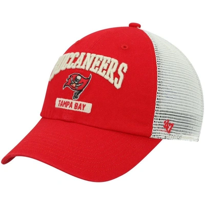 47 ' Red/white Tampa Bay Buccaneers Morgantown Trucker Clean Up Snapback Hat
