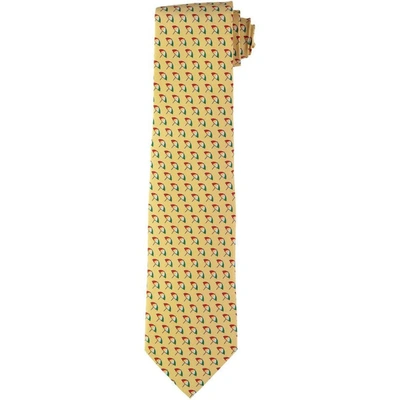 Vineyard Vines Yellow Arnold Palmer Umbrella Logo Tie
