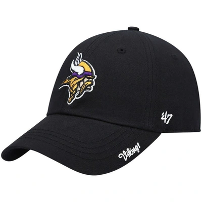 47 Brand '47 Black Minnesota Vikings Miata Clean Up Secondary Adjustable Hat