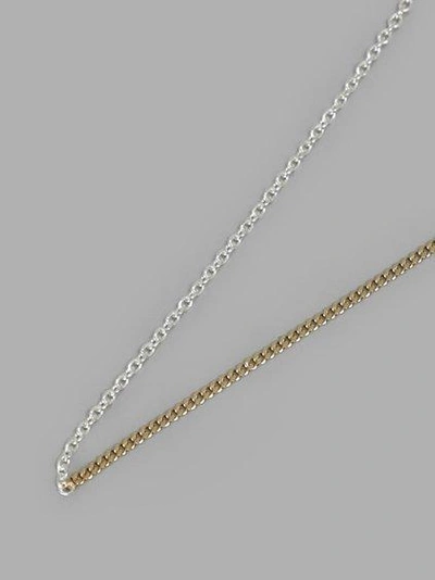 Biis Half Gold Plated Half Silver Tiny Necklace In Silver/gold Plated