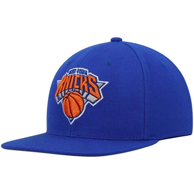 Mitchell & Ness Men's  Blue New York Knicks Ground 2.0 Snapback Hat