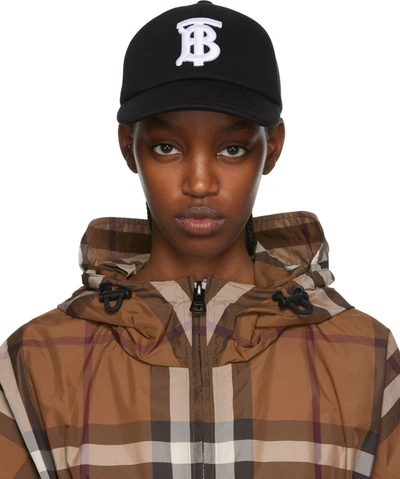 Burberry Embroidered Cotton-twill Baseball Cap In Black  