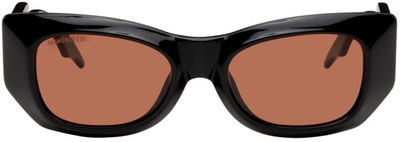 Alan Crocetti Ssense Exclusive Orange Shark Sunglasses In Black