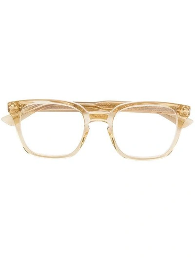 Gucci Square Frame Glasses In Yellow