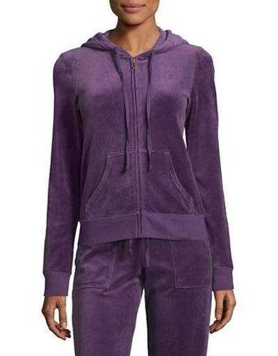 Juicy Couture Trk Velour Robertson Jacket-dark Purple | ModeSens