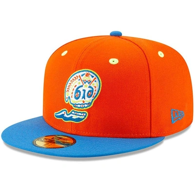 New Era Orange/blue West Michigan Calaveras Copa De La Diversion 59fifty Fitted Hat