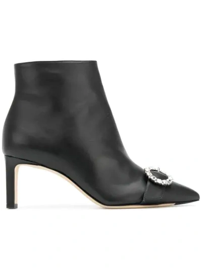 Jimmy Choo Hanover 65 Leather Ankle Boots In Black ModeSens