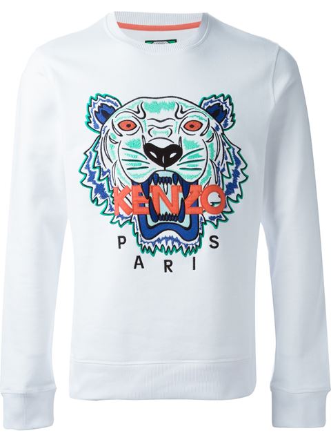kenzo white tiger sweatshirt