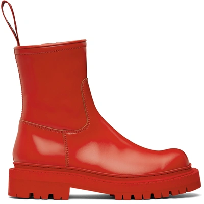 Camperlab Red Eki Zip Boots In Bright Red