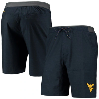 Columbia Navy West Virginia Mountaineers Twisted Creek Omni-shield Shorts