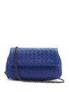 Bottega Veneta Intrecciato Mini Leather Cross-body Bag In Dark Blue