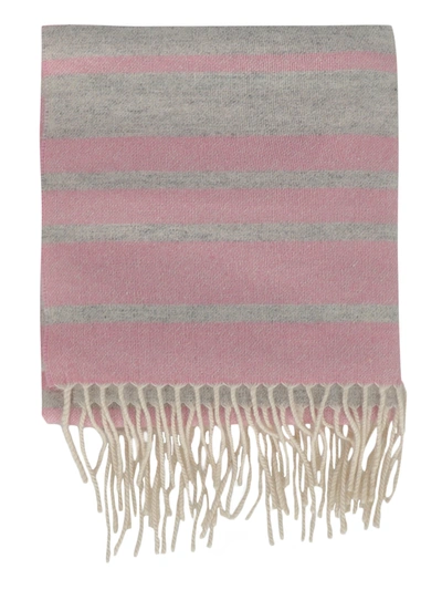 Pre-owned Lanificio Colombo Scarves And Shawls In Grey, Pink