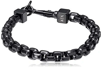 Ax Armani Exchange Armani Exchange Mens Stainless Steel Bracelet Color: Black (model: Axg0047001)