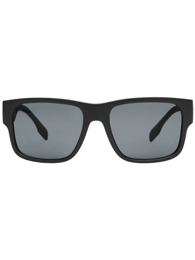 Burberry Logo Square-frame Sunglasses In Black