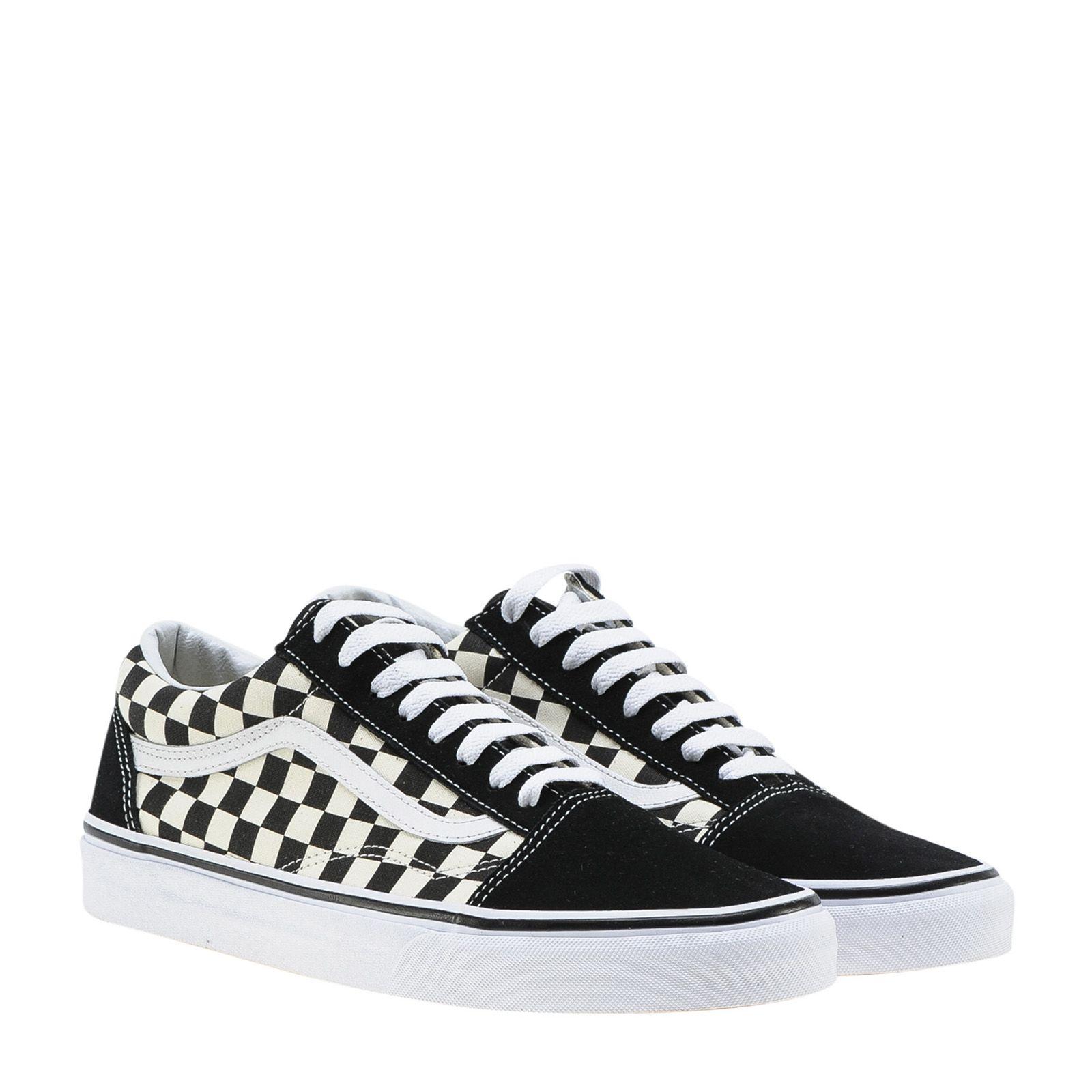 primary check old skool black & white shoes