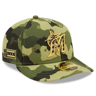 New Era Camo Miami Marlins 2022 Armed Forces Day On-field Low Profile 59fifty