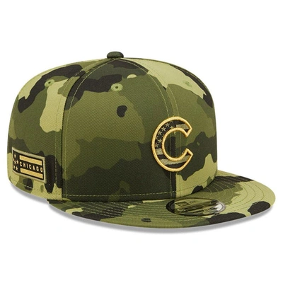 New Era Camo Chicago Cubs 2022 Armed Forces Day 9fifty Snapback Adjustable Hat