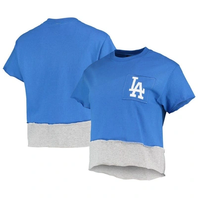Refried Apparel Royal Los Angeles Dodgers Cropped T-shirt