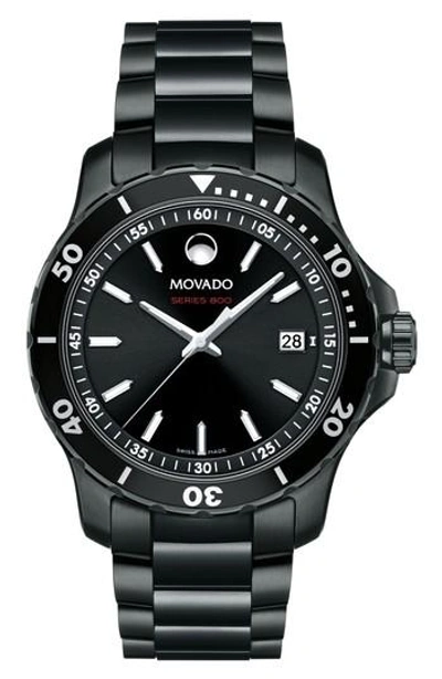 Movado Series 800 Bracelet Watch, 40mm In Black