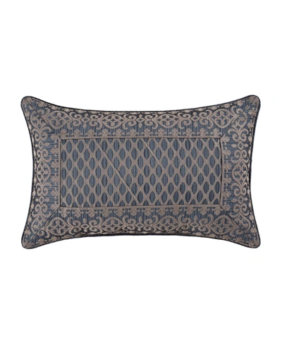 Five Queens Court Leah Boudoir Decorative Pillow,13" X 21" Bedding In Blue