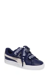 Puma Basket Heart Sneaker In Blue Depths/ White