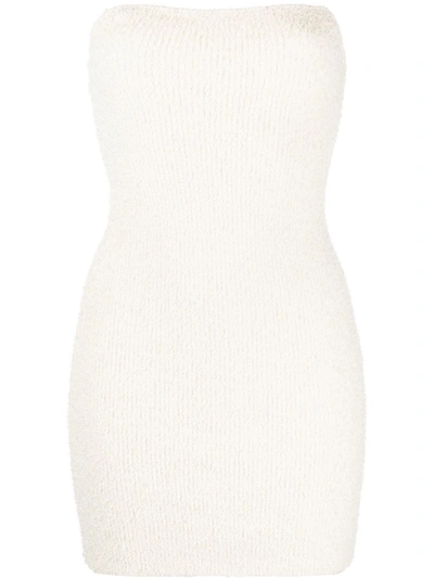Alix Nyc Cleo Strapless Chenille Mini Dress In Ivory