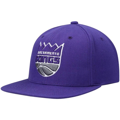 Mitchell & Ness Men's  Purple Sacramento Kings Ground 2.0 Snapback Hat