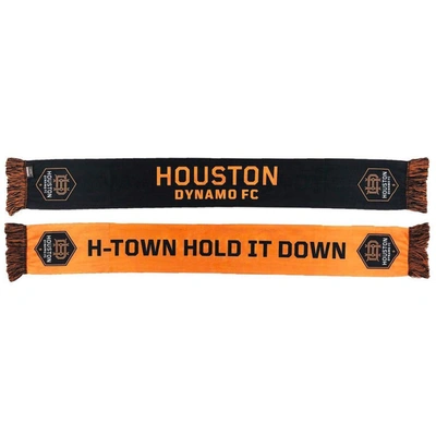 Ruffneck Scarves Men's And Women's Orange, Black Houston Dynamo Two-tone Summer Scarf In Orange,black