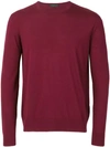 Prada Cashmere Crew Neck Sweater In Red