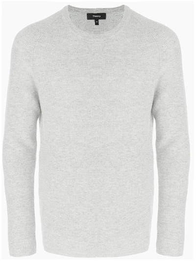 Theory Ribbed Raglan Sweater - Grey
