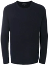 Theory Ribbed Raglan Sweater In Blue