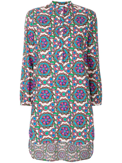 La Doublej Kaleidoscope Beach Shirt Dress In White