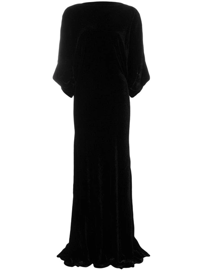 Plein Sud V-back Floor Length Gown - Black