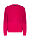 Versace Greca Signature Wool Blend Knit Sweater In Fuchsia