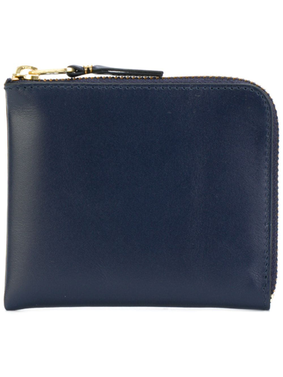 Comme Des Garçons Classic Zip Wallet In Blue