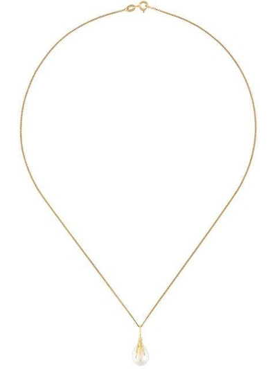 Wouters & Hendrix Gold 18kt Yellow Gold 'crow's Claw' Pearl Necklace In Metallic
