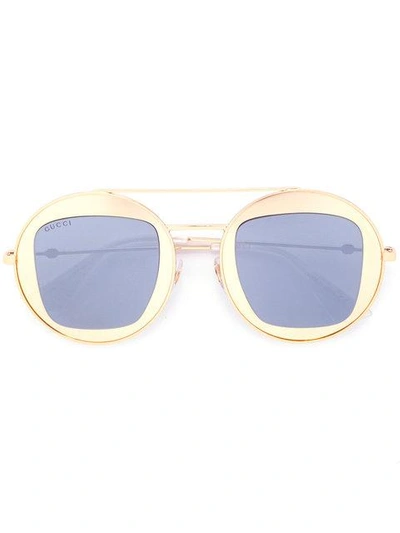 Gucci Eyewear Round Metal Frame Sunglasses - Metallic