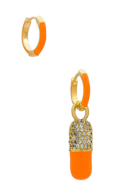 Joolz By Martha Calvo X Revolve Chill Pill Earrings In Orange