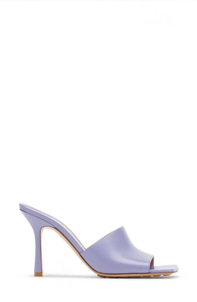 Bottega Veneta Stretch Square Toe Slide Sandal In Lavender