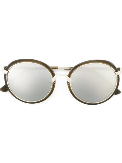 Dries Van Noten Linda Farrow Contrast Frame Sunglasses