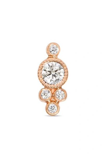 Maria Tash 18-karat Rose Gold Diamond Earring