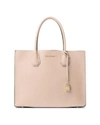 Michael Michael Kors Mercer Convertible Large Leather Tote In Soft Pink/gold