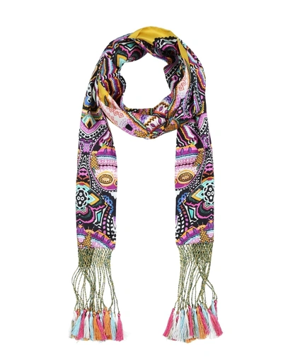 Roberto Cavalli Oblong Scarves In Fuchsia