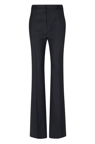 Saint Laurent High Waist Tailored Trousers In Black