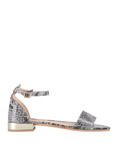 Les Italiennes Sandals In Grey