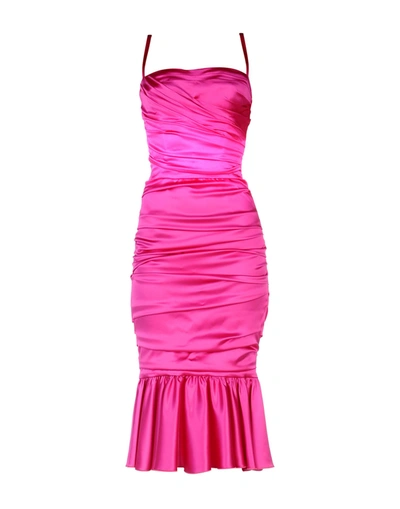 Dolce & Gabbana Midi Dresses In Fuchsia