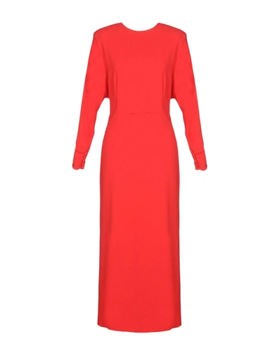Alessandra Rich Long Dress In Red