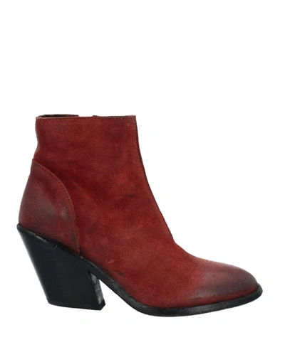 Moma Ankle Boots In Rust