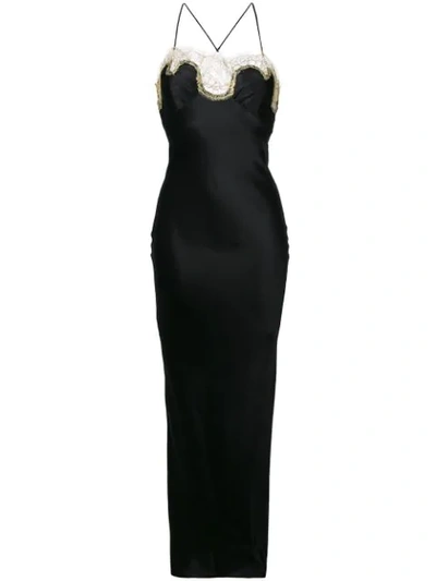 Gilda & Pearl Gina Long Slip Dress In Black