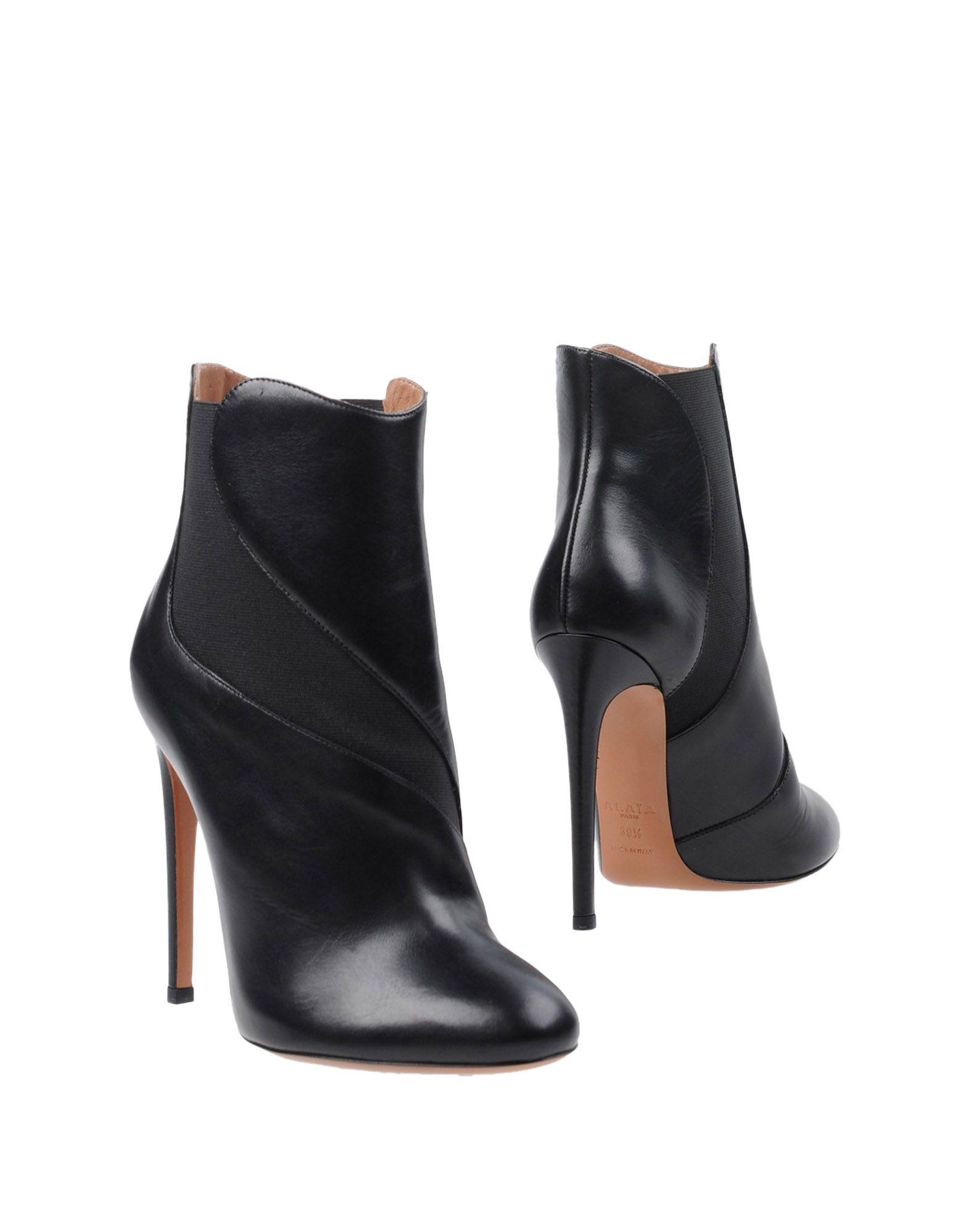 alaïa ankle ring flat leather mules